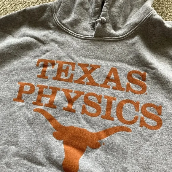 NEW Gildan Texas Physics UT Longhorns Hoodie Sweatshirt Unisex Small Gray NWOT